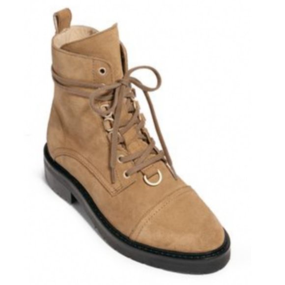 AllSaints Women's Lira Hiker Suede Tan Brown Boots Size 38 EU 8 US
